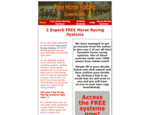 Tablet Screenshot of free-horse-racing-systems.com